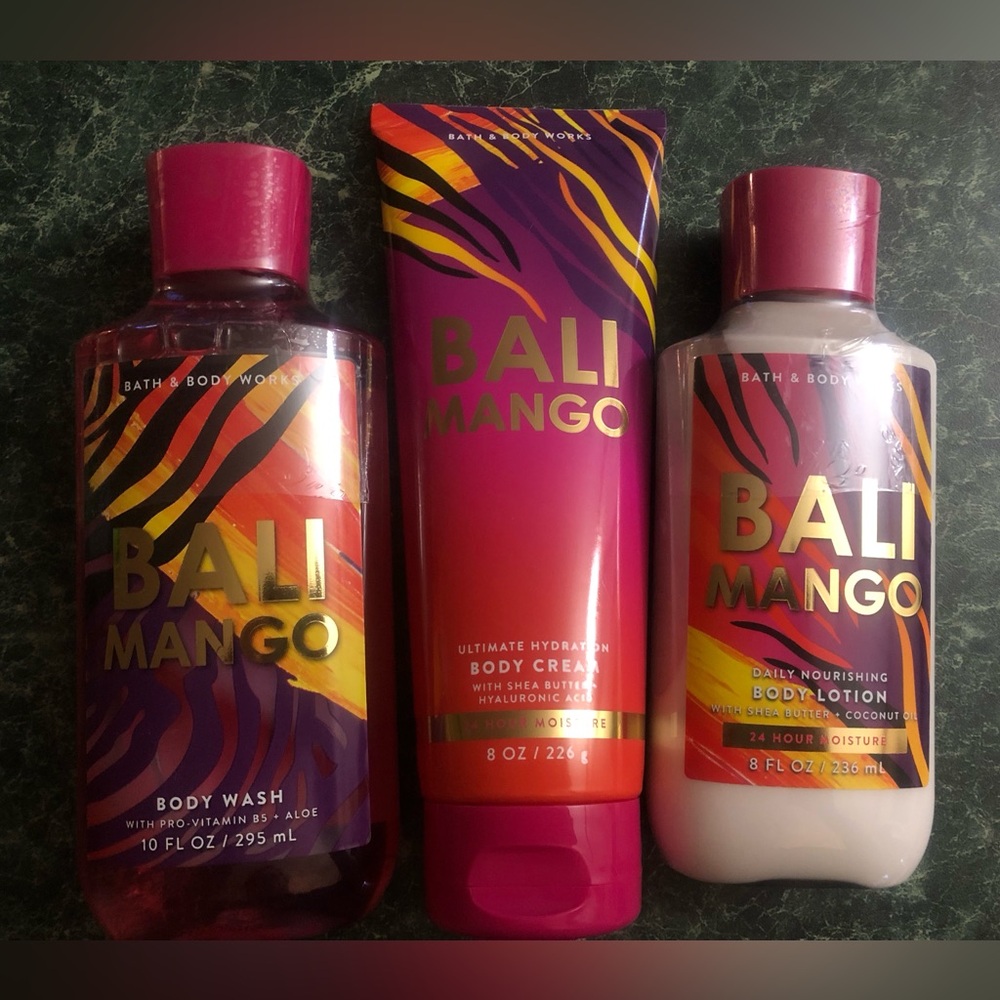 Bath & Body Works Bali Mango Body Wash Set - Purple and Pink NEW